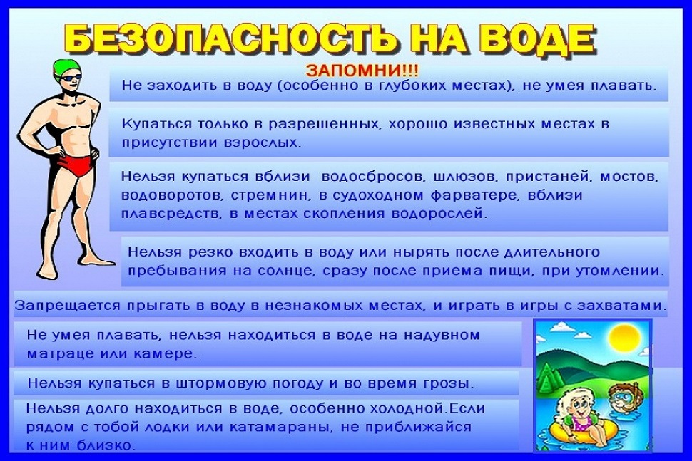 ПРАВИЛА БЕЗОПАСНОГО ПОВЕДЕНИЯ НА ВОДЕ.